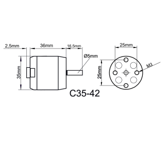 Motor ROXXY BL Solius Heron C35-42-810kV