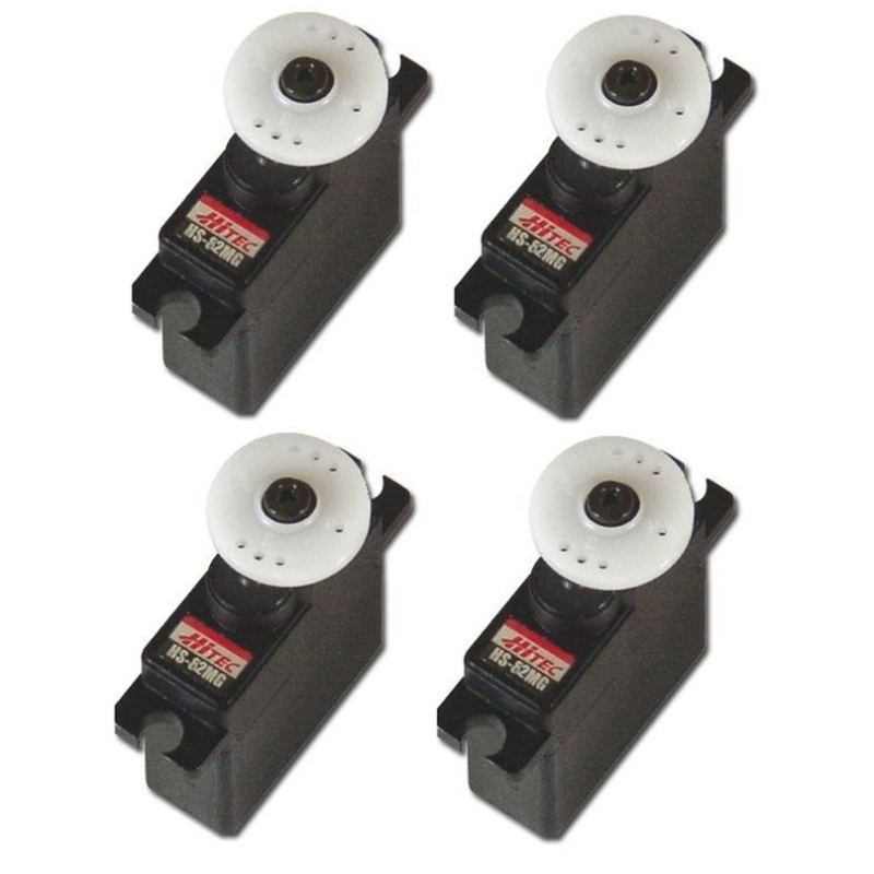 Pack de 4 x Servo mini Hitec HS-82MG (19g, 3.3kg.cm, 0.12s/60°)