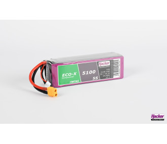 Lipo Battery Hacker TopFuel Eco-X F3A Competition MTAG 5S 18.5V 5100mAh 20C XT60 Socket