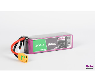 Battery Lipo Hacker TopFuel Eco-X MTAG 5S 18.5V 5000mAh 20C XT90S socket