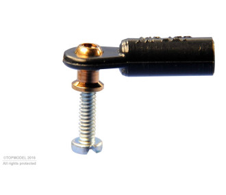 CHAPE A ROTULE V1, Ø3, M2/M1,6 LONGUE 2pcs