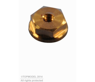 ECROU HEXAGONAL LAITON AVEC RONDELLE M1,4 10pcs