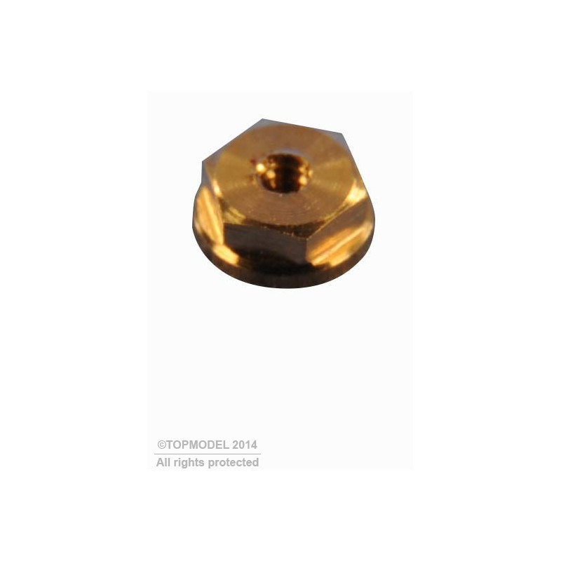 ECROU HEXAGONAL LAITON AVEC RONDELLE M1,4 10pcs