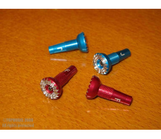 EMBOUT DE MANCHE FLEUR JR BLEU OR la paire