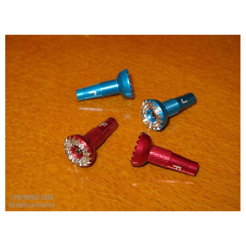 EMBOUT DE MANCHE FLEUR JR BLEU OR la paire