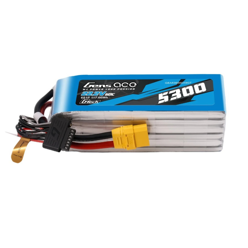 Batterie Gens ace lipo 6S 22.2V 5300mAh 60C prise XT90 G-TECH