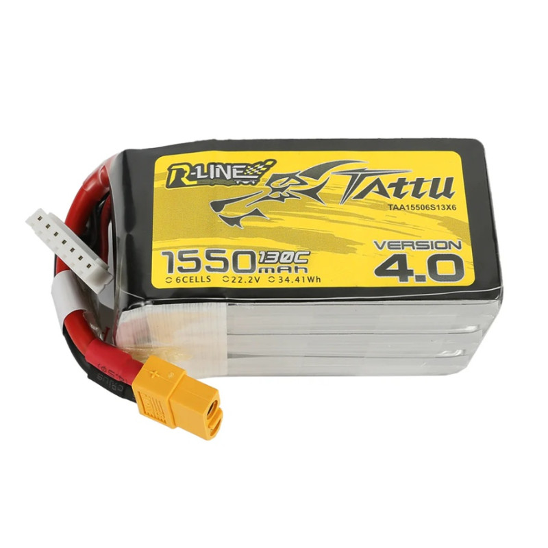 Battery Tattu R-line V3.0 lipo 6S 22.2V 1550mAh 120C xt60 socket