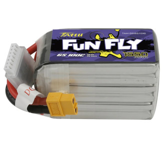 Batterie Tattu lipo Funfly Series 6S 22.2V 1550mAh 100C prise xt60