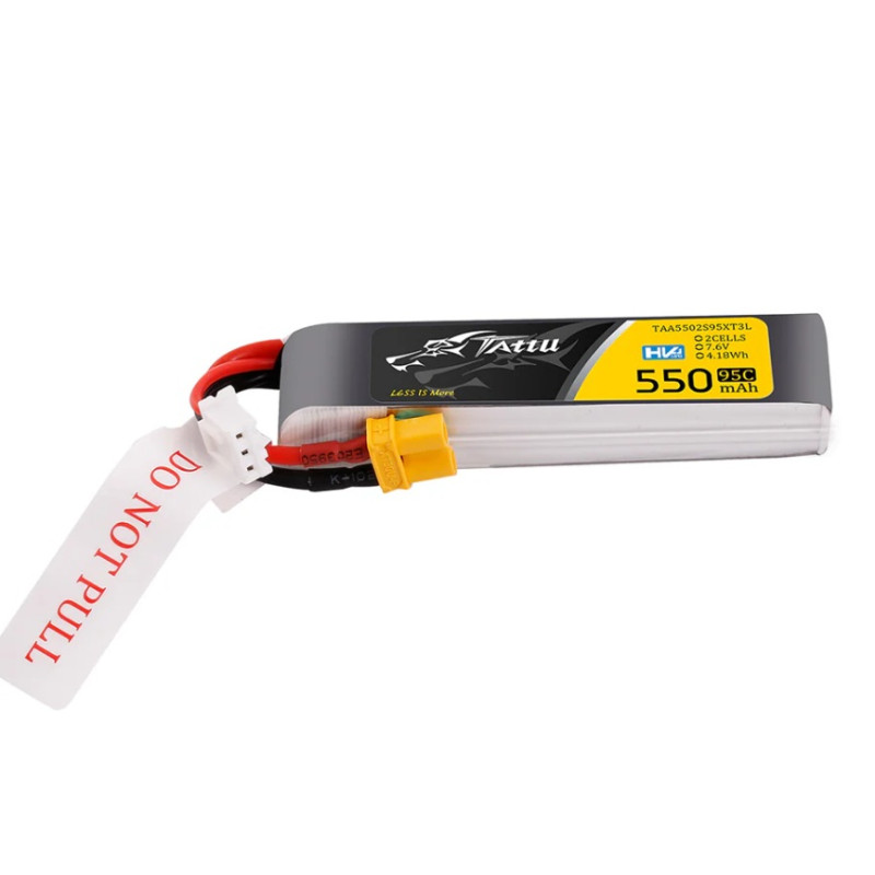 Batterie Tattu lipo 2S HV 7.6V 550mAh 95C prise xt30