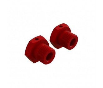 ARRMA Ruota in alluminio esagono 17mm rosso (2) - ARA310904