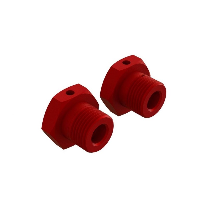 ARRMA Ruota in alluminio esagono 17mm rosso (2) - ARA310904