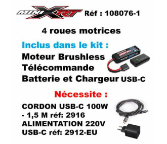 MINI XRT VXL 3S AVEC ACCUS / CHARGEUR red