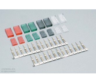 LOT DE 8 CONNECTEURS COULEUR FEMELLE JR A MONTER