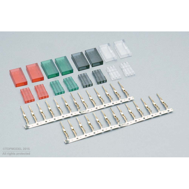 LOT DE 8 CONNECTEURS COULEUR FEMELLE JR A MONTER