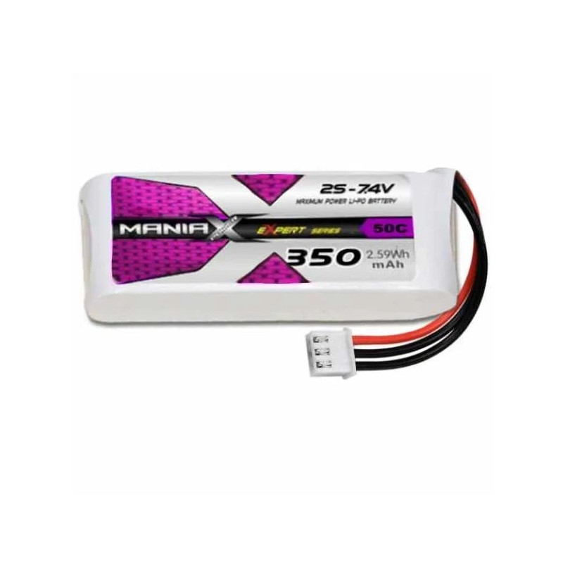 Batterie Maniax eXpert lipo7.4V 350mAh 50C (for M1/S1 Heli)