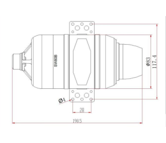 Turbine Swiwin 80B - 8Kg de poussée