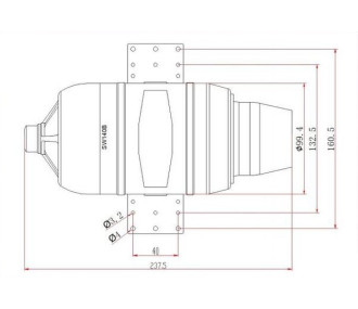 Turbine Swiwin 140B - 14Kg de poussée