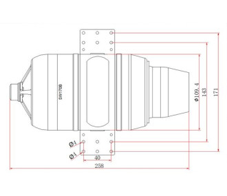 Turbine Swiwin 170B - 17Kg de poussée