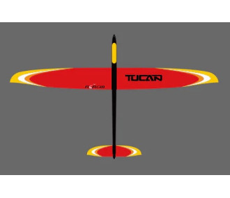 E-Tucan Vollfaser ca.2.00m rot & gelb RCRCM