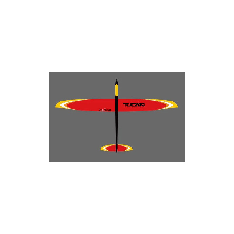 E-Tucan tout fibre env.2.00m rouge & jaune RCRCM