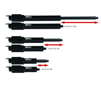 Servo linéaire Hitec HLS12-10050-7.4V (course100mm, réducté à 1:50)