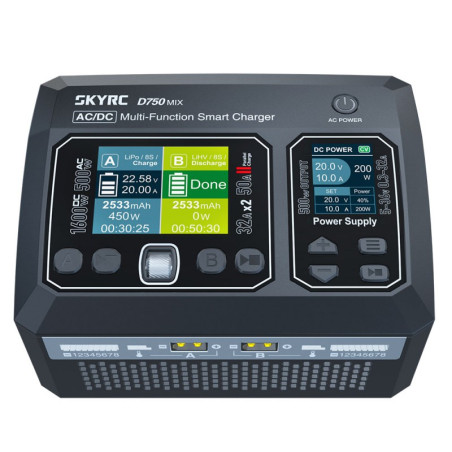 D750 MIX Charger (AC max 500W - DC max 1600W total) SkyRC