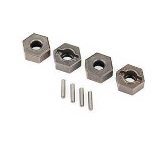 HEXAGONE DE ROUE 12 MM ACIER POUR AXE 6MM (X4) (POUR 9080)
