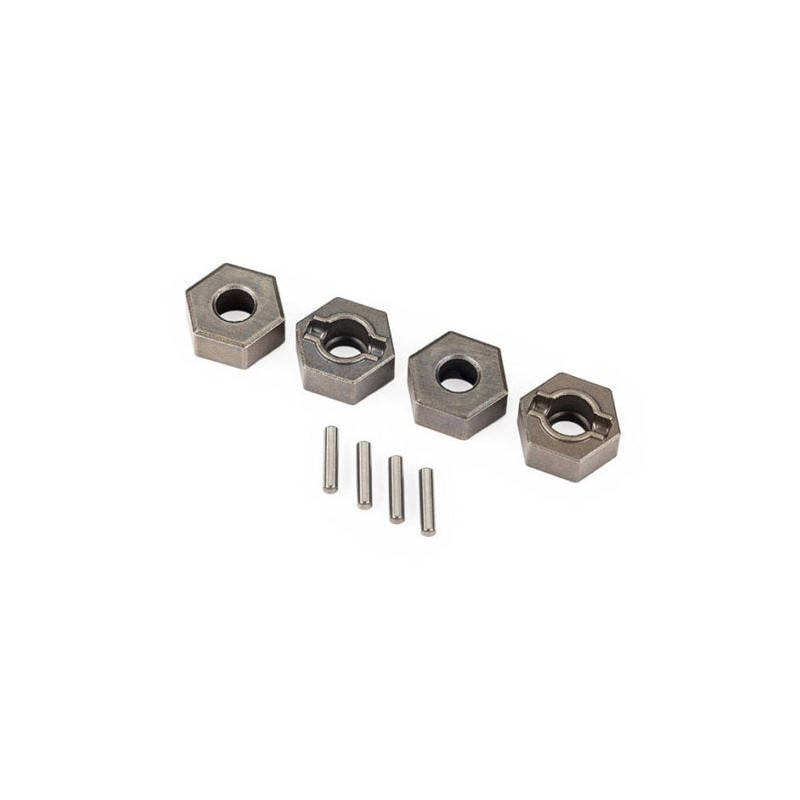 HEXAGONE DE ROUE 12 MM ACIER POUR AXE 6MM (X4) (POUR 9080)