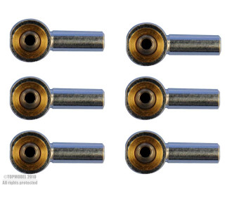 CHAPE A ROTULE ALU M2 6pcs