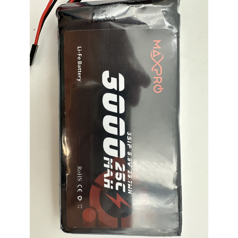 Batterie LiFe MaxPro 9.9V 3000mAh 25C JR/XT60