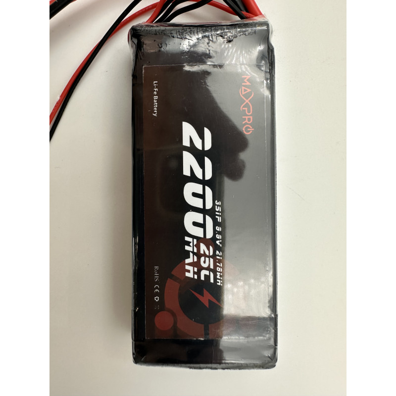 Batterie LiFe MaxPro 9.9V 2200mAh 25C JR/XT60