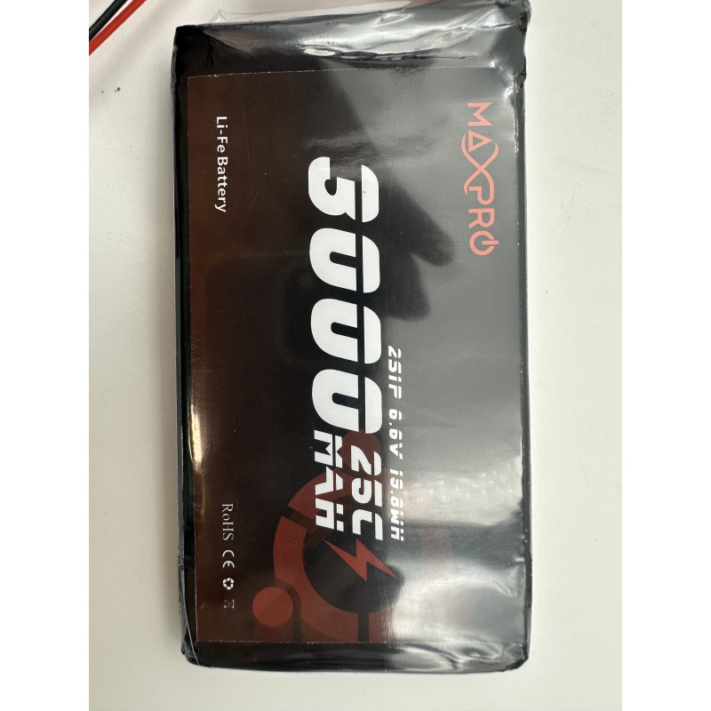 Batterie LiFe MaxPro 6.6V 3000mAh 25C JR/MPX