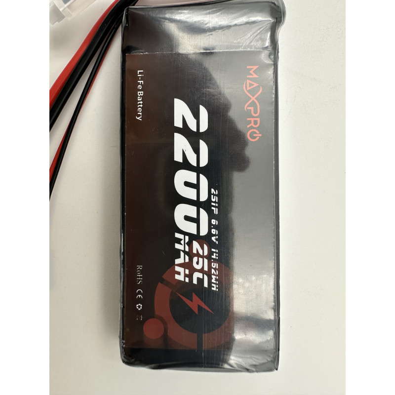 Batterie LiFe MaxPro 6.6V 2200mAh 25C JR/MPX