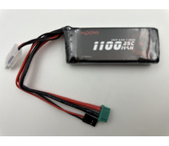 Batterie LiFe MaxPro 6.6V 1100mAh 25C JR/MPX