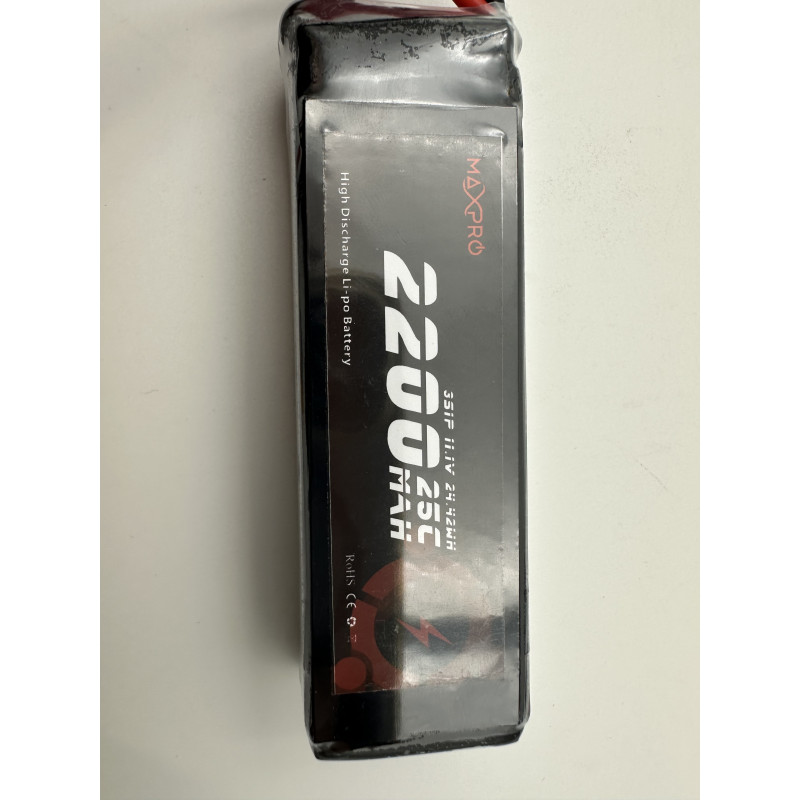 Batterie lipo MaxPro 3S 11.1V 2200mAh 25C prise XT60