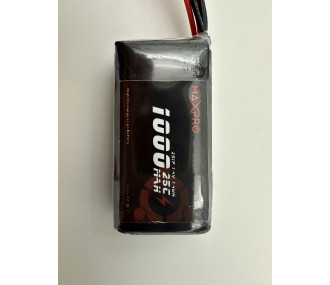 Batterie lipo MaxPro 2S 7.4V 1000mAh 25C prise jst-bec