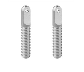 Embout de chape cable M4 aluminium, 2 pièces