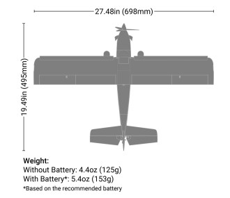 Avion UMX Turbo Timber Evolution BNF Basic with AS3X and SAFE
