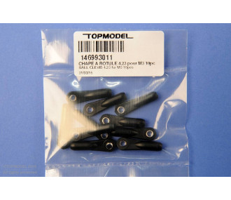 CHAPE A ROTULE 4,2/Ø3 pour M3 10pcs