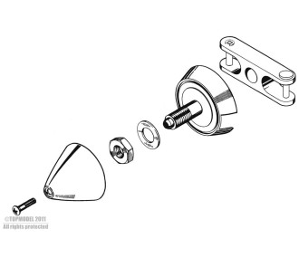CONE ALU POUR HEL REPLIABLE Ø40/3,0mm