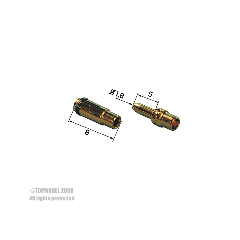CONNECTEURS MP JET GOLD 1,8 2paires
