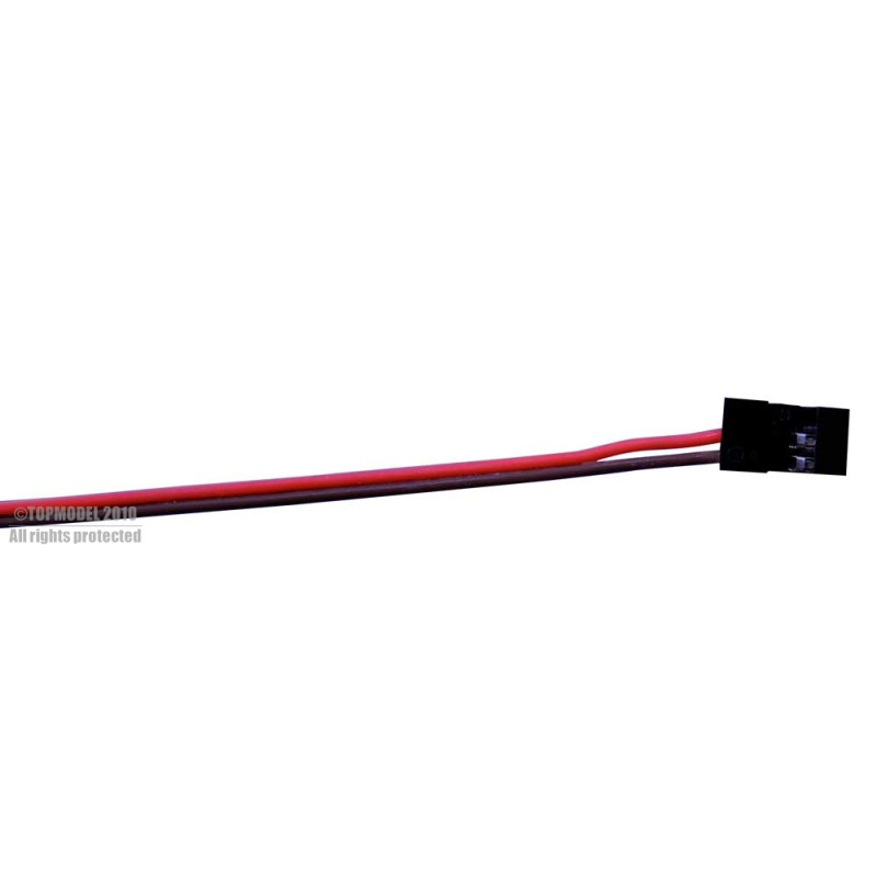 CONNECTEUR ACCU MALE JR/GRAUPNER 20cm