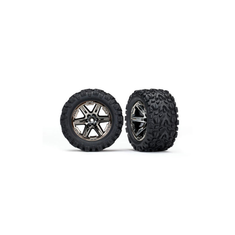 ROUES MONTEES COLLEES RXT CHROMEES NOIRES TALON X2