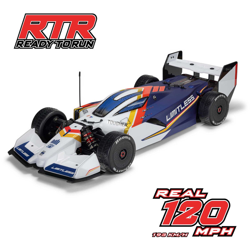 1/7 LIMITLESS 8S AVC 4X4 RTR Brushless Street Speed, Blanc/Bleu - ARRMA