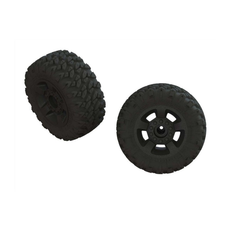 ARRMA dBoots Ragnarok Mt Tire Set Glued Black (2) - ARA550052