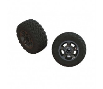 ARRMA AR550053 Neumático Ragnarok Mt ST Pegado(Negro Cromado)(2) - ARA550053