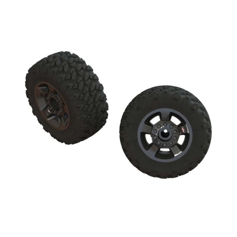 ARRMA AR550053 Neumático Ragnarok Mt ST Pegado(Negro Cromado)(2) - ARA550053