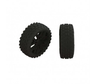 ARRMA 2HO Tire Set Glued Black (2) - ARA550057