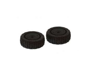 ARRMA dBoots Katar B 6S Tire Set Black - Pair - ARA550058