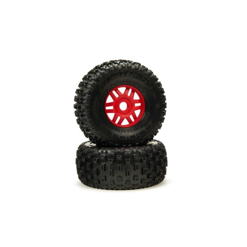 ARRMA DBOOTS  Fortress  Tire Set Glued (Red) (2pcs) - ARA550065